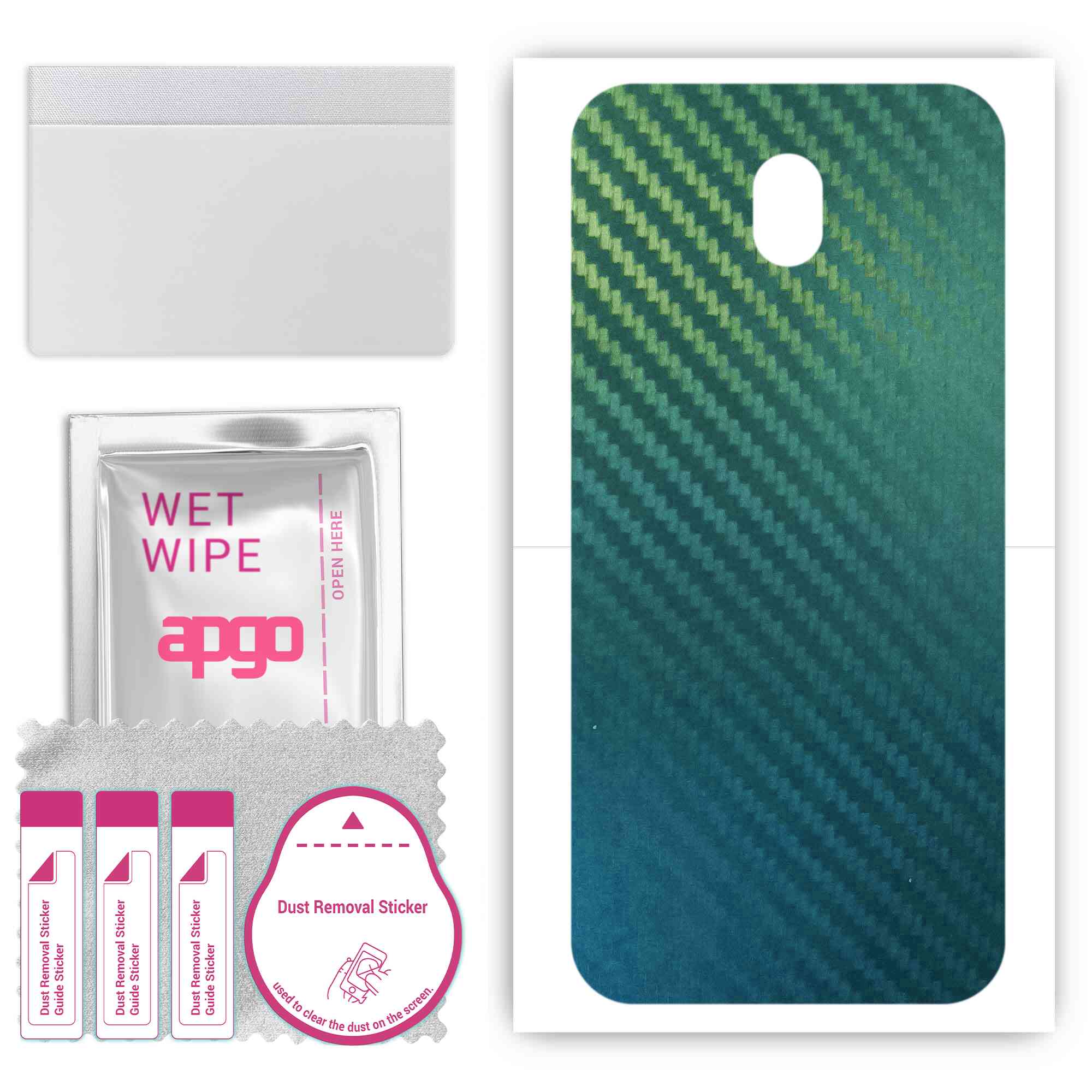 

Apgo Protective Skin Sticker для задньої панелі, сумісний із Samsung Galaxy J5 (2017 р), Пакетна плівка, фольга, вініл - візерунок карбоновий хамелеон CAKA1