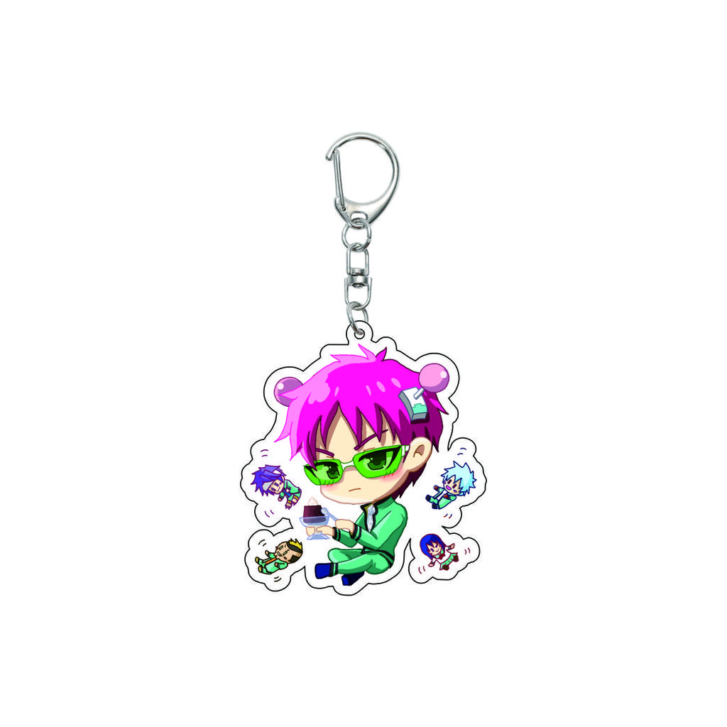 55MM Κλειδοθήκη Anime Η Καταστροφική Ζωή του Saiki K Saiki Kusuo Teruhashi Kokomi Κλειδοθήκη Ακρυλική Πλάκα Μοντέλου Χριστουγεννιάτικα Δώρα