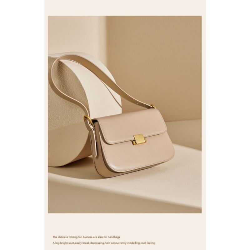Light Luxury Crossbody SHOUKENPIJU-896082 Popular Bag Ladies New Crossbody Bag Female Tofu One-shoulder Underarm Small Square Bag Genuine Leather