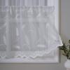 Breathable Sheer White Curtains for Window Stylish Lace Designs Kitchen Dining Decoration