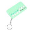 ABS Keychain Notebook Compact Portable Time Management Chart Quick Note Reminder Accessory For Daily Travel High Quality Material Fast Delivery