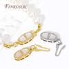 Pearl Necklace Connection Clasps 18K Gold Plated Zircon Shells Oval Hook Clasp Handmade DIY Jewelry Making Accessories