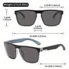 1/2pcs Classic Square Sunglasses for Men Women Gradient-Colored Temples Couple Set UV Protection Fashion