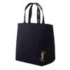 Sac Shopping Épaule Toile Femme YSL--Shopping Écologique Noir Imprimé Lettres Tote