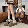 Snow Boots Autumn and Winter Retro Thick-soled Suede Warm Short Tube Fluffy Women's Cotton Shoes Boots Women's Bread Single Shoes