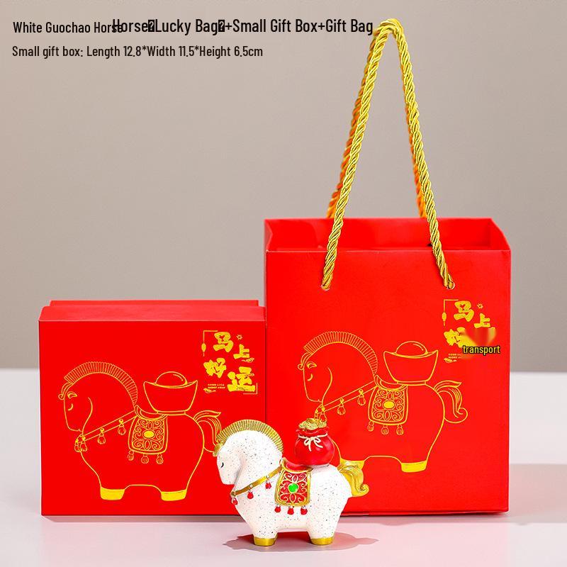 Creative Red Horse Mascot Figurine for Office or Living Room Decoration - Instantly Attracts Wealth