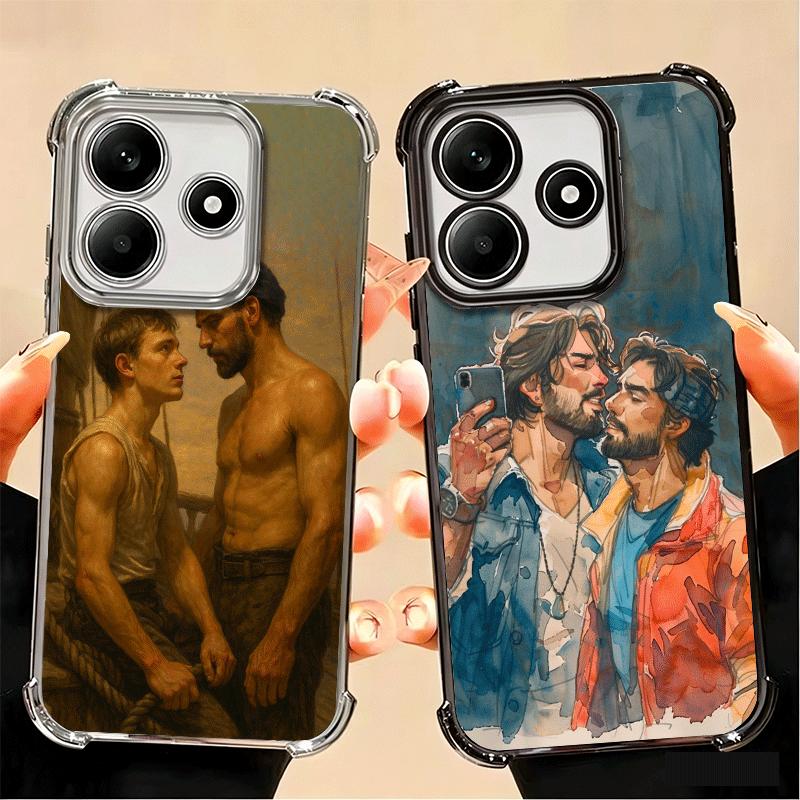 Muscle Man Gay Fitness Soft Phone Case For Xiaomi Poco X7 X8 Pro Max X6 X5 X3 F8 Ultra F7 M8 M7 M5S Redmi 15C 15A 15 14C 13C 12C