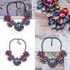 Geometric Wholesale Alloy Colorful Rhinestone Necklace For Women Simple And Stylish Fashion Jewelry