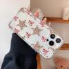 Red Bow Star Patterns Clear Case for Samsung Galaxy A55 A54 A35 5G A15 S25 A14 A34 A52 A53 S21 FE S22 S23 S24 Ultra Soft Cover