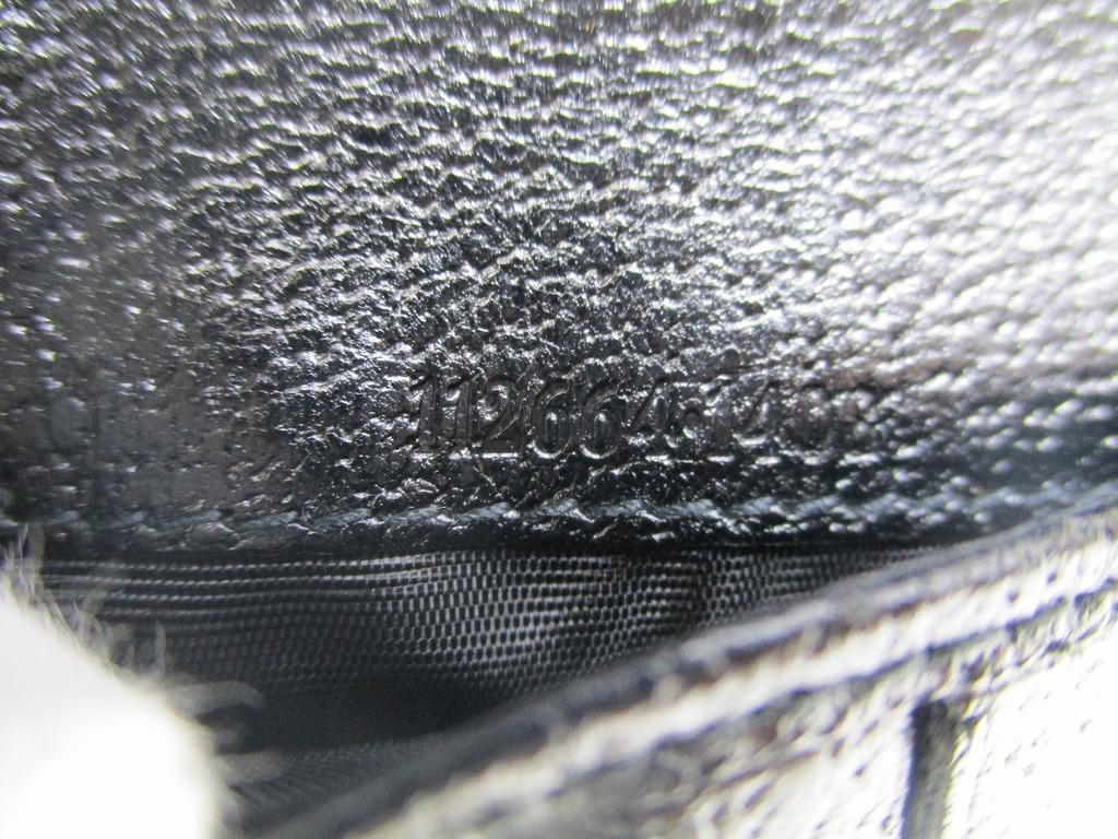 Authentic GUCCI GG Black Canvas Black Leather Bifold Wallet Compact Wallet #a813  Refurbished