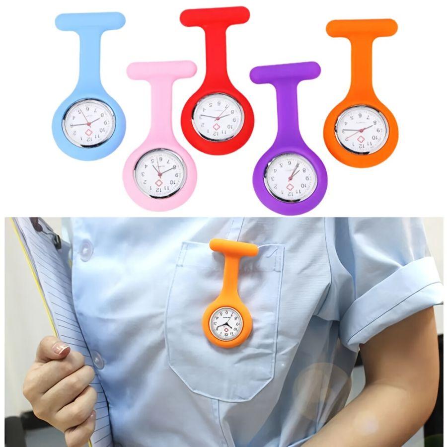 1pc Nurse Watch Brooch, Silicone With Pin/Clip, Health Care Nurse Doctor Paramedic Medical Brooch Fob Watch