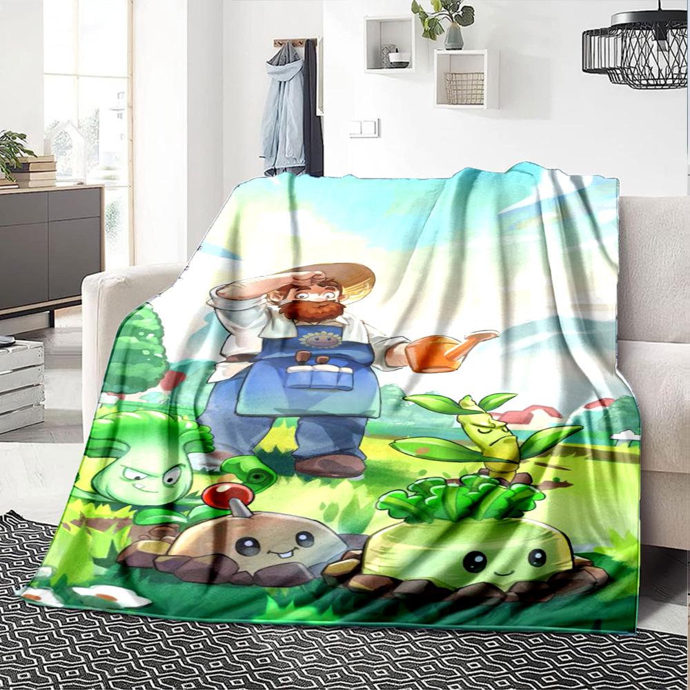 Plants Vs. Zombies Blanket Soft Warm Cozy Suitable for Bedding Seaside Livingroom for All Occasions Modern Style Birthday Christmas Gift Blanket