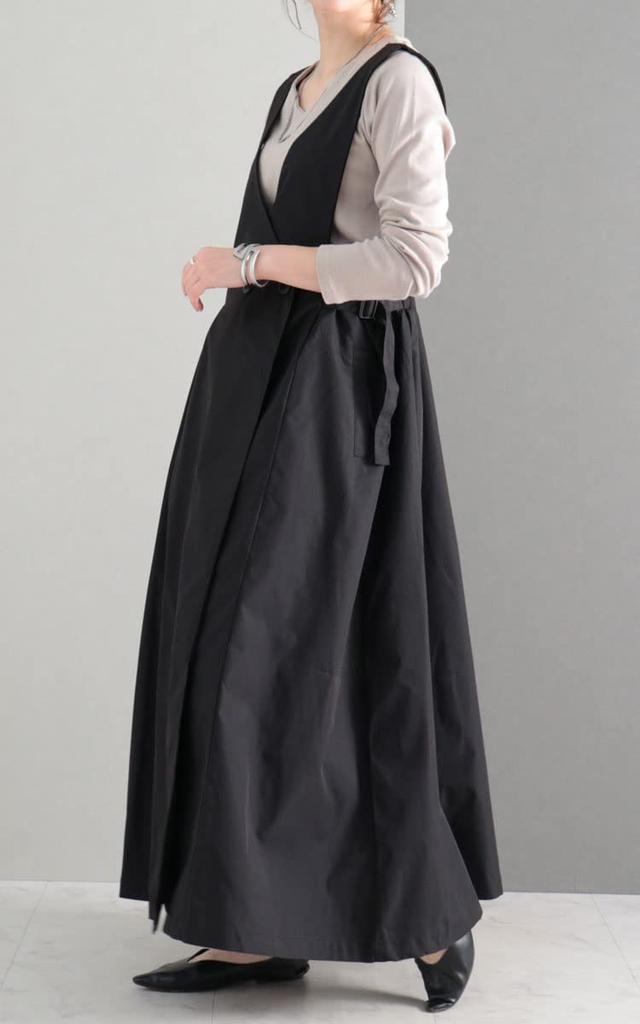 Gold Japan Plus Size Jumper Long Long Jumper Size Black Women's Dress, Skirt, Dress, Sleeves, Skirt, Nw-22030, 4L,