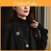 Flower Jewelry Necklace With Goldplated Pendant For Women Winter Fashion Accessories