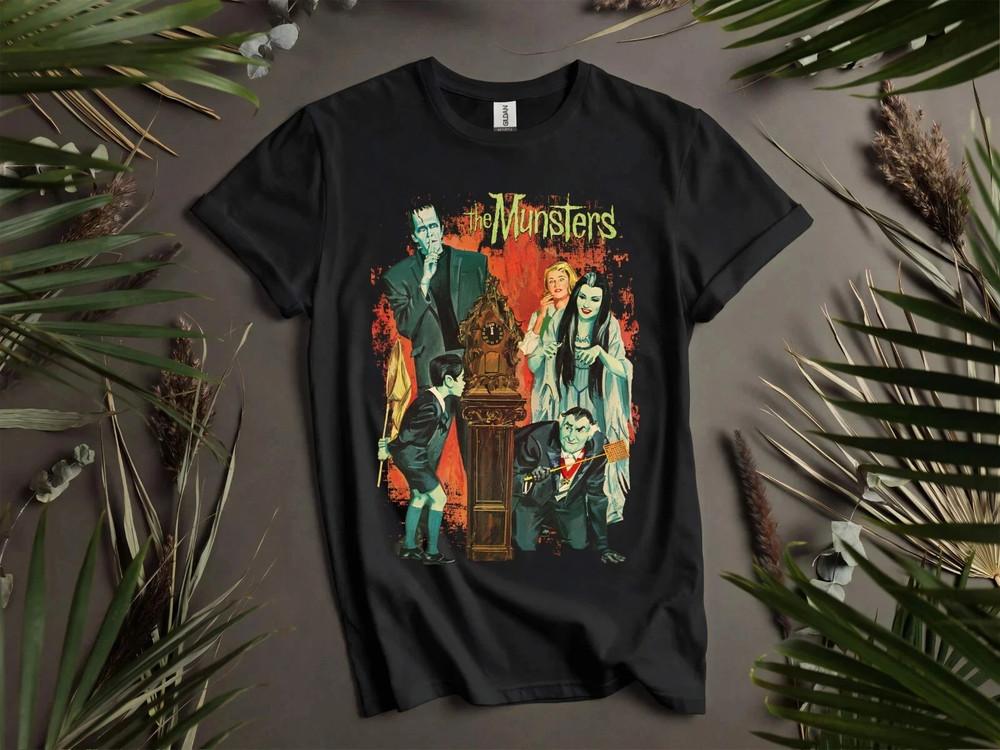 The Munsters Poster  Gift For Dad Mom Halloween T Shirt  Unisex T-Shirt L