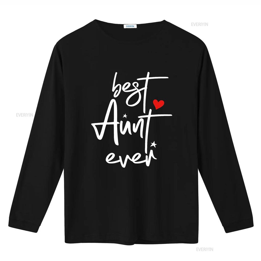 Best Aunt Ever T Shirt vintage Washed Casual Breathable Unisex homme Soft Stretched graphic Slightly Versatile