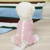 Fashion Bear Print Dog Jumpsuits Soft Fleece Pet Overalls Cat Pajamas Winter Warm Yorkshire Costume Dog Clothes