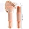Multi Functional 4 in 1 Makeup Brush with Soft Bristles for Gentle Face Care for Travel or Home Cosmetic Beauty Needs