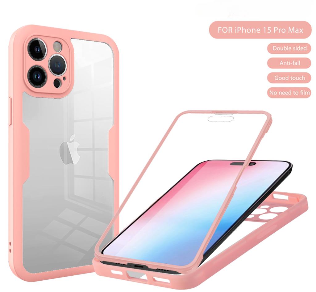Husă Bumper 360 Acoperire Completă Pentru iPhone 16 Pro Max 13 12 Mini Fundă Pentru iPhone 15 14 11 Pro Max Plus Protecție Ecran Husă Telefon