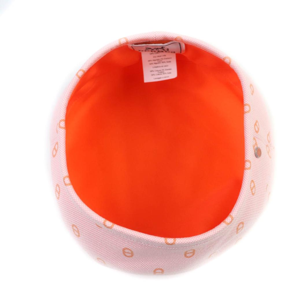Excellent HERMES Beret Saint Honor Pink Cotton Women 56 Used