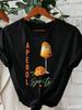 Unisexs Aperol Spritz Cocktail Graphic Casual Crew Neck Short Sleeve TShirt With Vibrant Drink Orange Design Aesthetic Clothes
