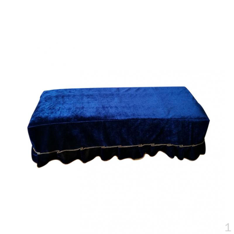 1-Seater / Premium Pleuche Piano Stool Cover Sleeve with Macrame Decorated VARIOUS COLORS