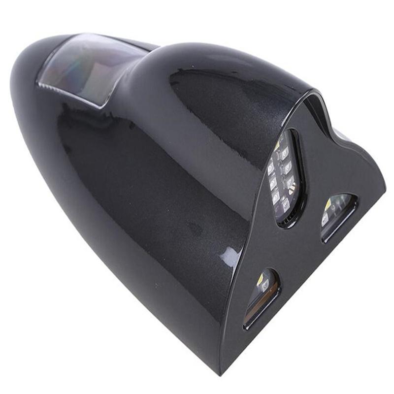 Black Shark Fin Antenna Remote Control Solar Charging With Led Warning Lights