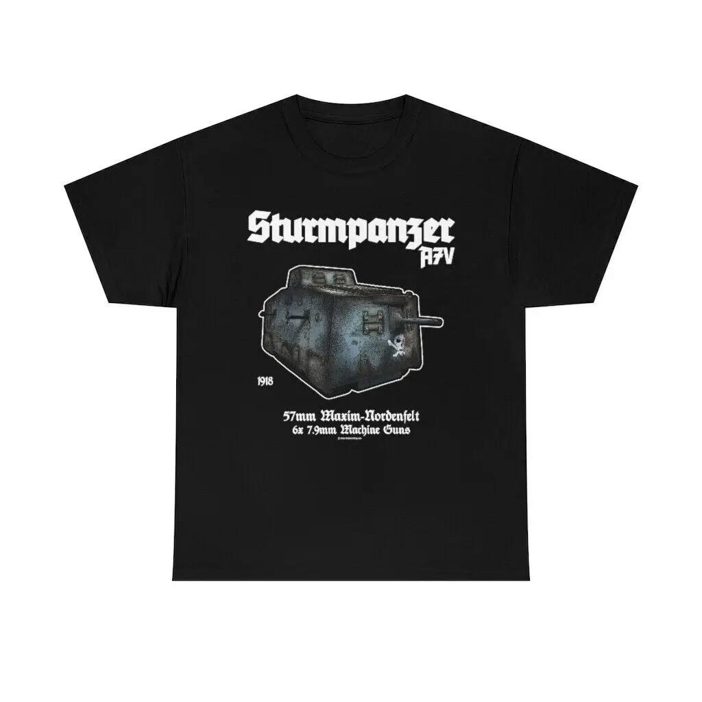 WWI German Army Panzer Sturmpanzerwagen A7V Tank TShirt 100 Cotton ONeck Short Sleeve Summer Casual Mens Tshirt Streetwear