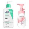 Pond's Radiant Cleansing Foam & CeraVe Foaming Cleanser Duo