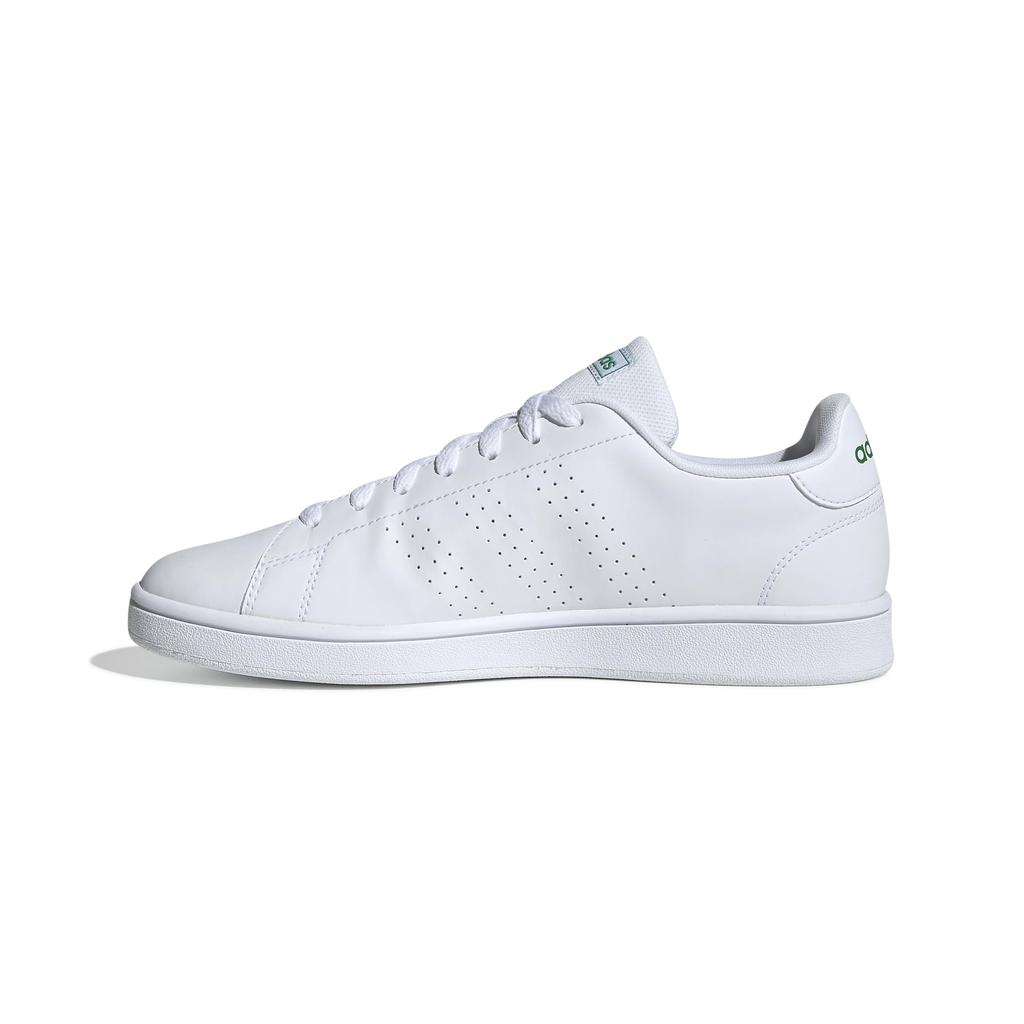 adidas Advantage Base Shoes in size cm (EOT69) White/White/Green (EE7690), 28.5
