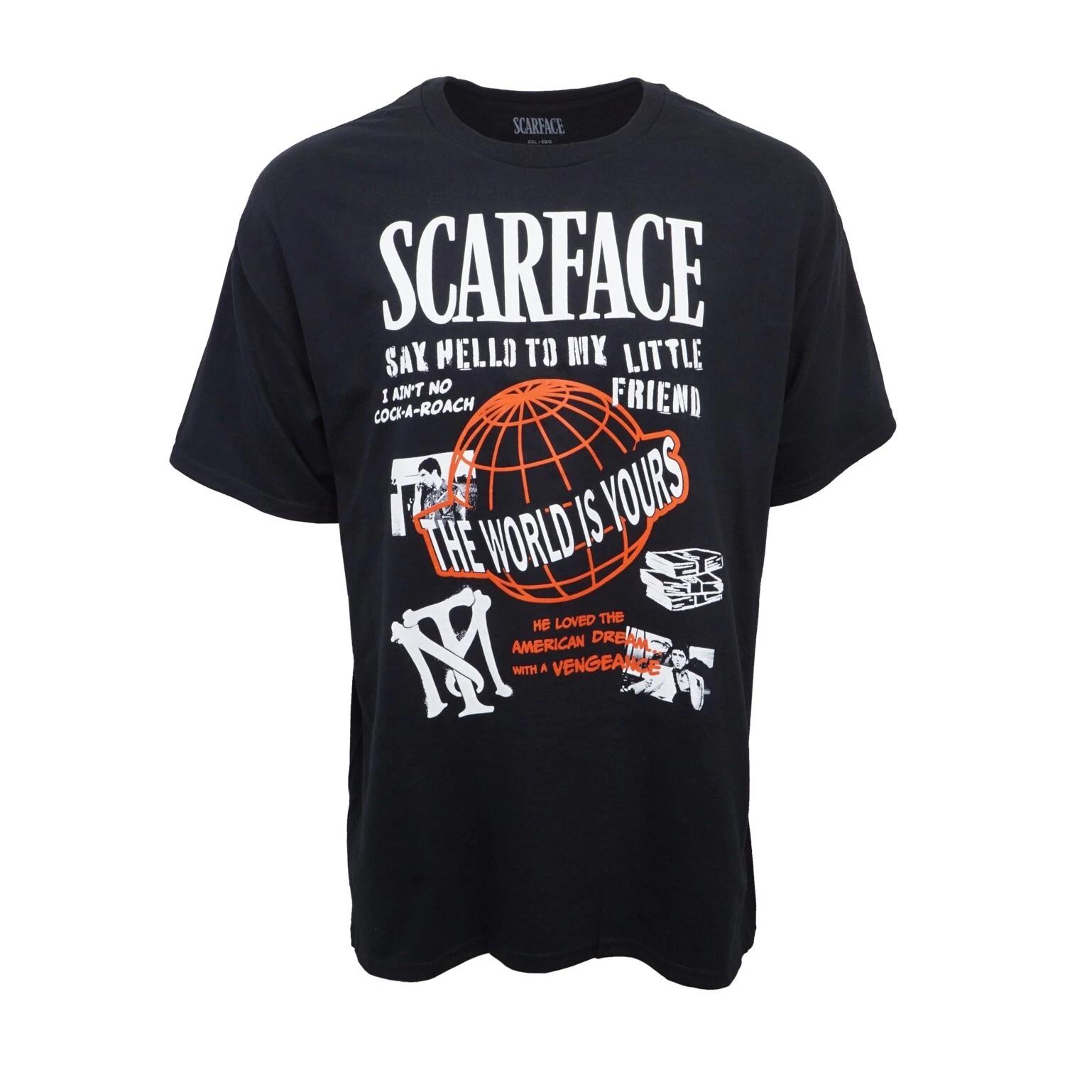 Men s Casual Graphic SCARFACE MENS SAY HELLOW TO MY LITTLE FRIEND G... XXXXL