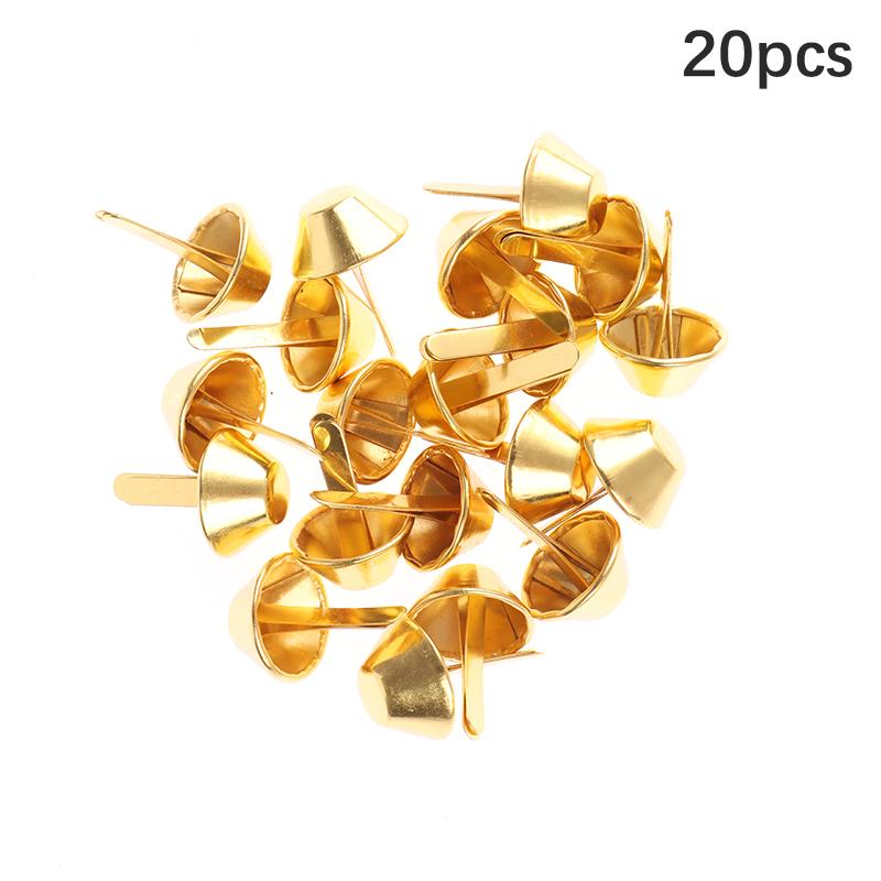 20Pcs Metal Bag Accessories Feet Rivets Studs Pierced For Purse Handbag Leather Diy Crafts Luggage Hardware Accessories