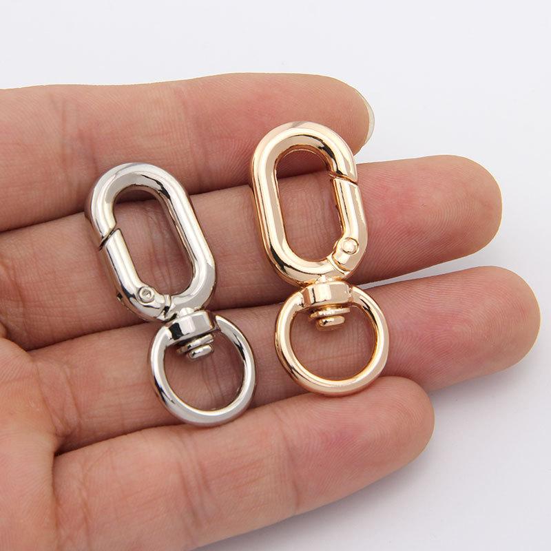 5pcs Colorful Metal Lobster Claw Clasps Swivel Lanyards Trigger Strap with Key Ring DIY Accessories for Bag Key Chains Connector