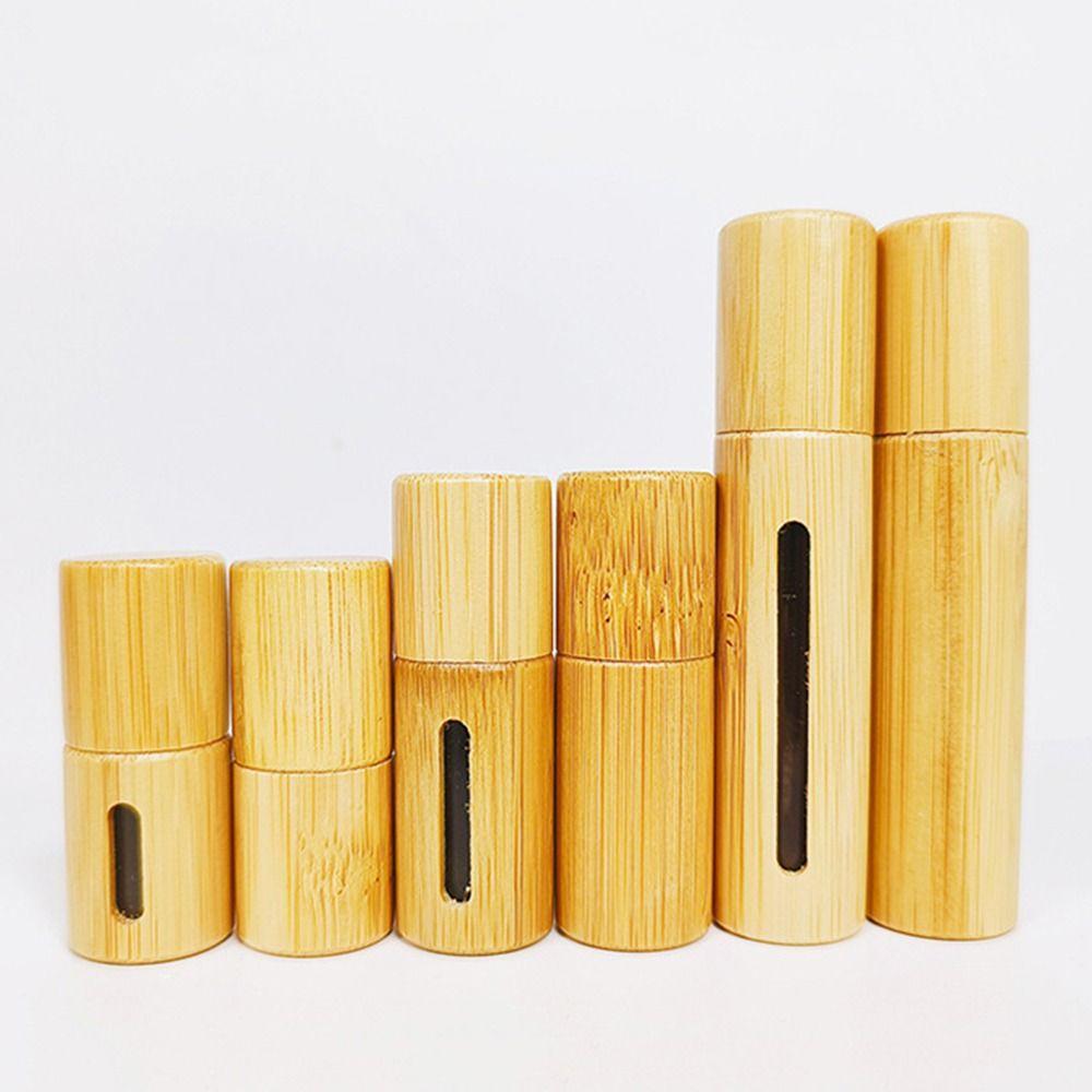 Tube Lip Oil Essential Oil Bottles Bamboo Roll-on Bottle Wood Roller Bottle Perfume Bottles