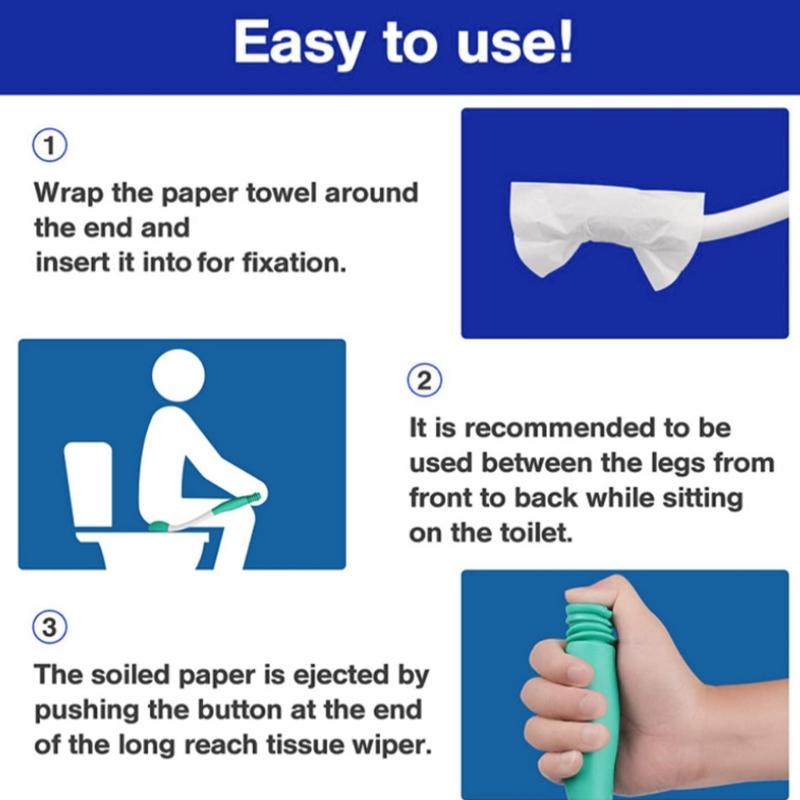 Langstiel-Badebürste und Perineal-Wascher-Set Kunststoff-Toilettenhilfsmittel Werkzeuge für die postpartale Erholung und Mobilitätsunterstützung