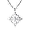 Witchcraft Witch's Knot Necklaces Stainless Steel Celtics Knot Geometry Necklace for Women Men Fashion Silver Color Jewelry Gift