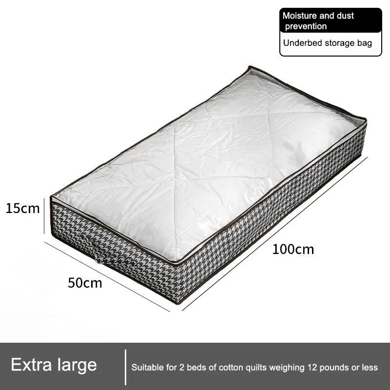 

1 шт., сумка для хранения одежды с рисунком «гусиная лапка», большая вместимость, складные пылезащитные сумки для игрушек, влагонепроницаемый пыленепроницаемый органайзер