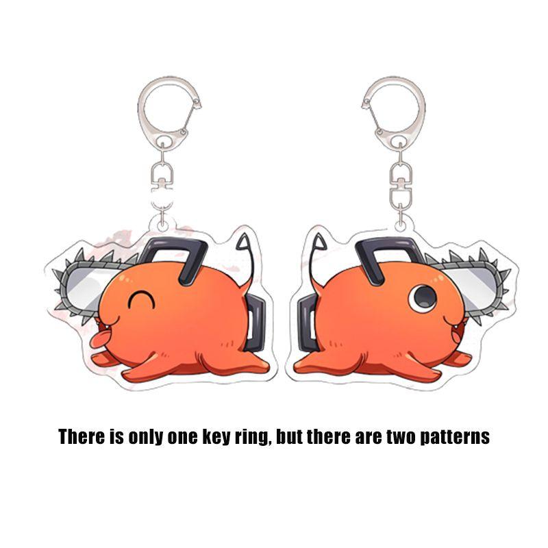 

Keychain Man Chainsaw Acrylic Double Sided Pattern Keyring Bag Pendant Gifts Kid Pochita