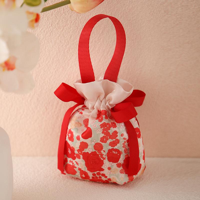 Wedding Candy Box and Bag Set - Reusable Cloth Bag and Empty Box for Wedding Favors and Packaging