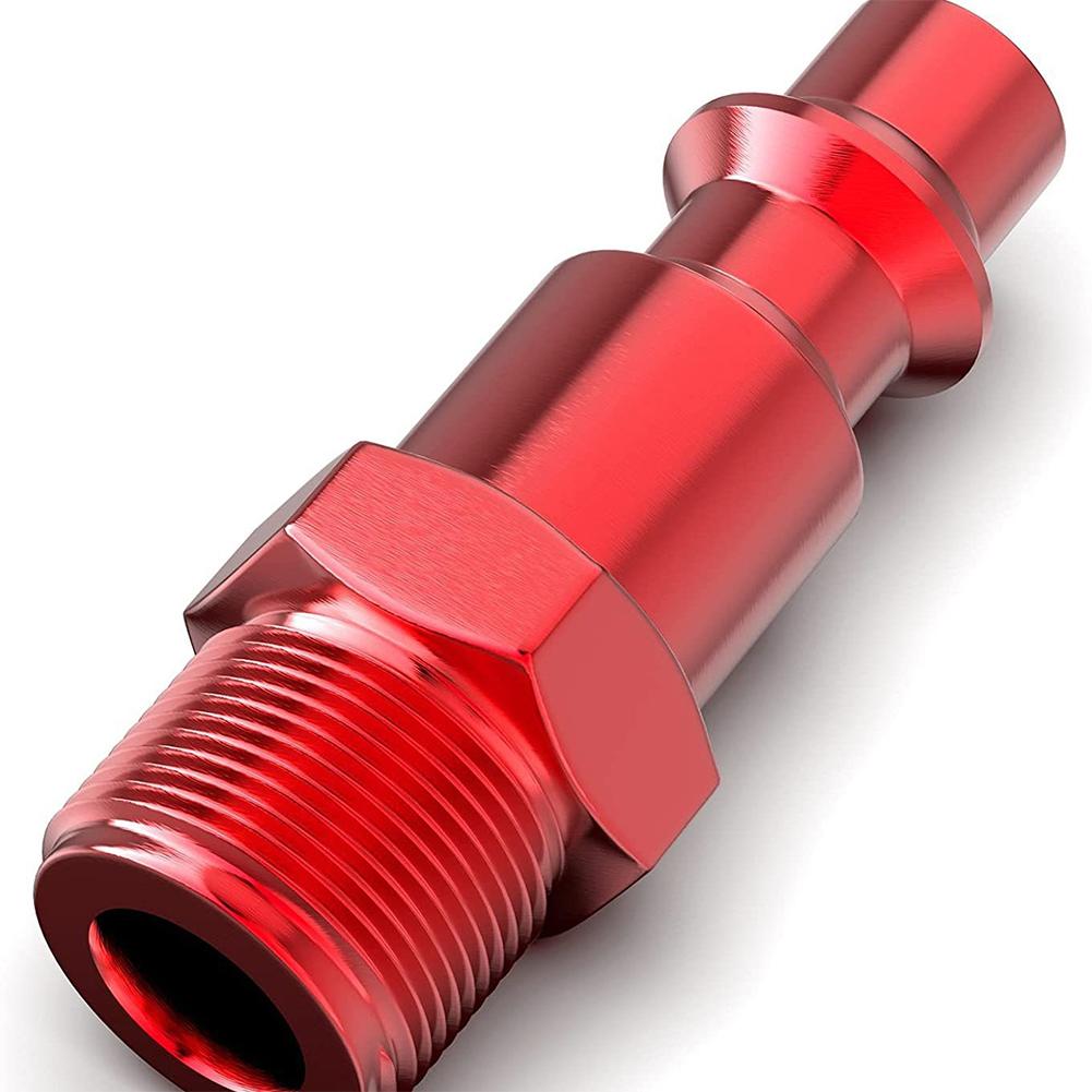 For Air Compressors Air Compressor Hose Accessories Air Compressor Kit Aluminum Coupler Push-in Coupler Red Coating