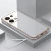 Luxus Quadratische Beschichtung Handyhülle Für Redmi Note 13 4G 5G Redmi Note 13 PRO 5G 4G Note 13 Pro Plus mit Band Stoßfeste Hülle