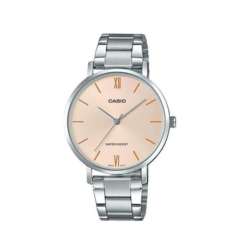 Casio Spersonalizowany zegarek zmodyfikowana seria wodoodporny styl ins prosty temperament Kwarcowy zegarek damski różowy LTP-VT01D-4B(Team1528-GaiZhuang-GaiYaBaiDai)