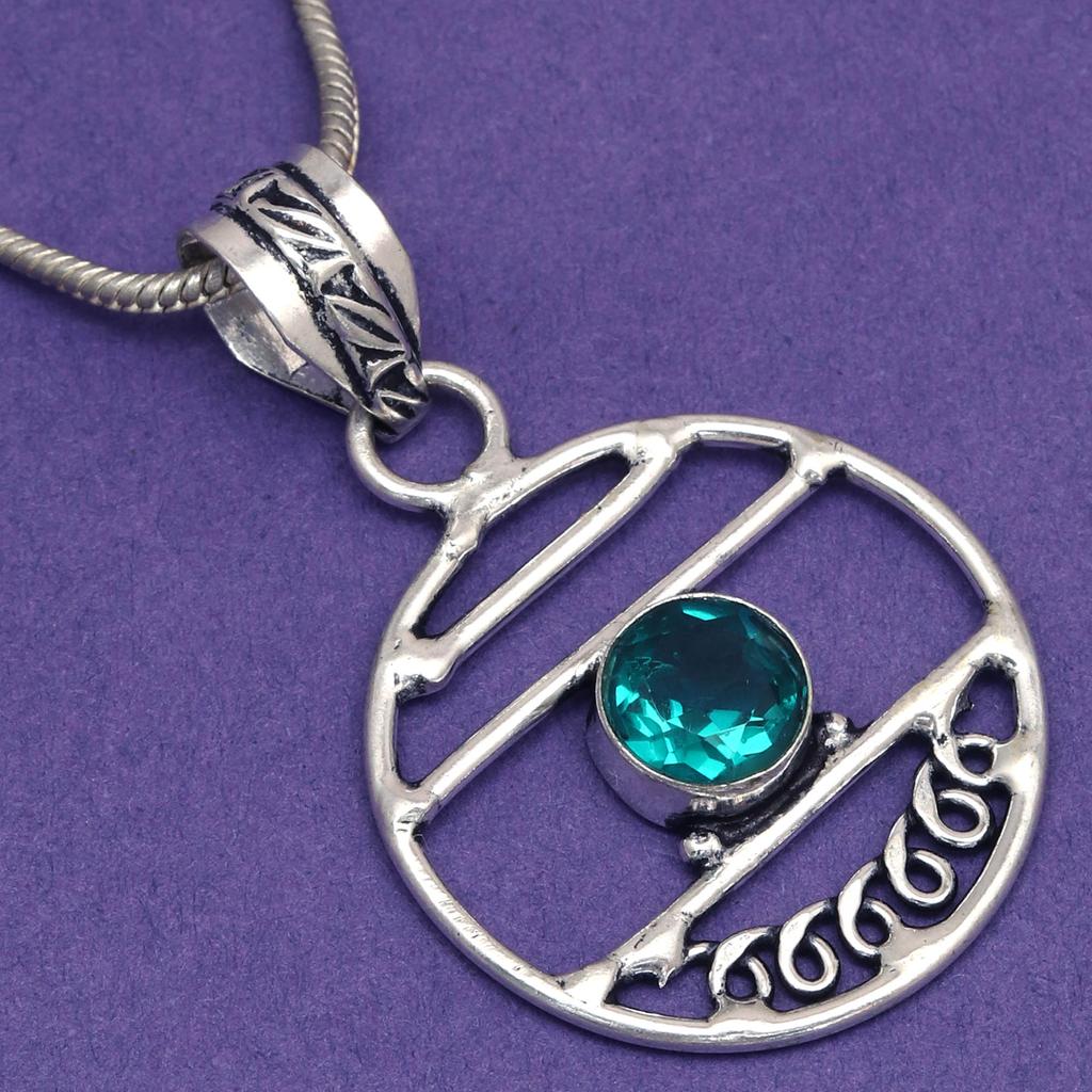 Diopside Set Chrome Gemstone Jewelry  18-20'' Necklace Pendant Ethnic