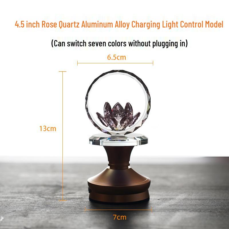 2025 Rechargeable Pink Crystal Lotus LED Buddha Night Lamp