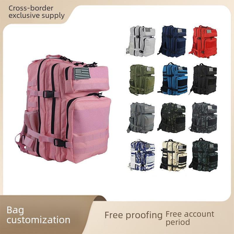 

Unisex 45L Camouflage Tactical Backpack for Hiking and Mountaineering синій