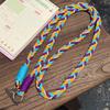 Stylish Braided Crossbody Lanyard: Adjustable, Four-Strand, Color-Block, Anti-Drop Phone Chain
