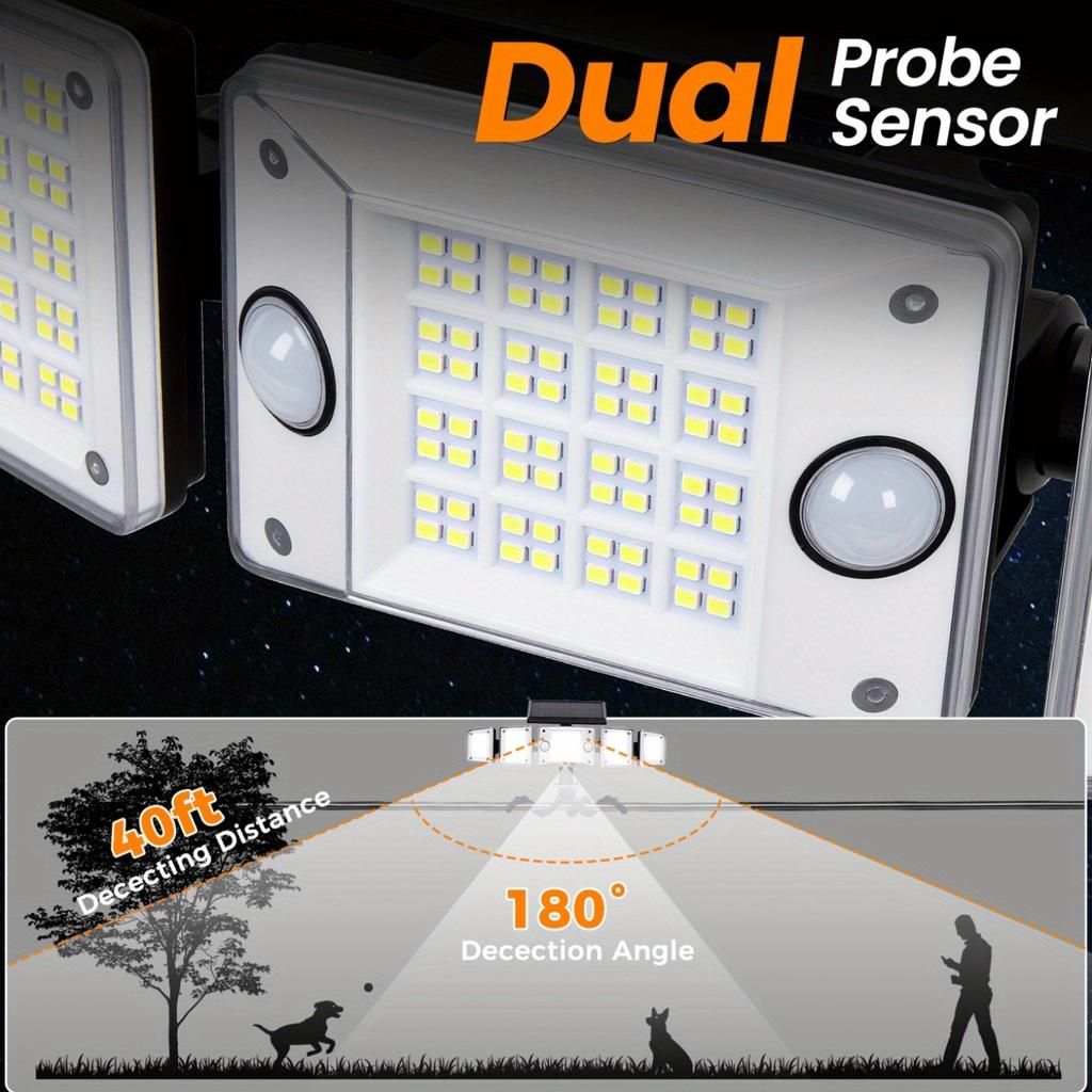 Solar Lights Outdoor Motion Sensor Garden Wall Fence Clip On Light LED Dummy Decoy Fake Security Camera Yard Sensing Lamp