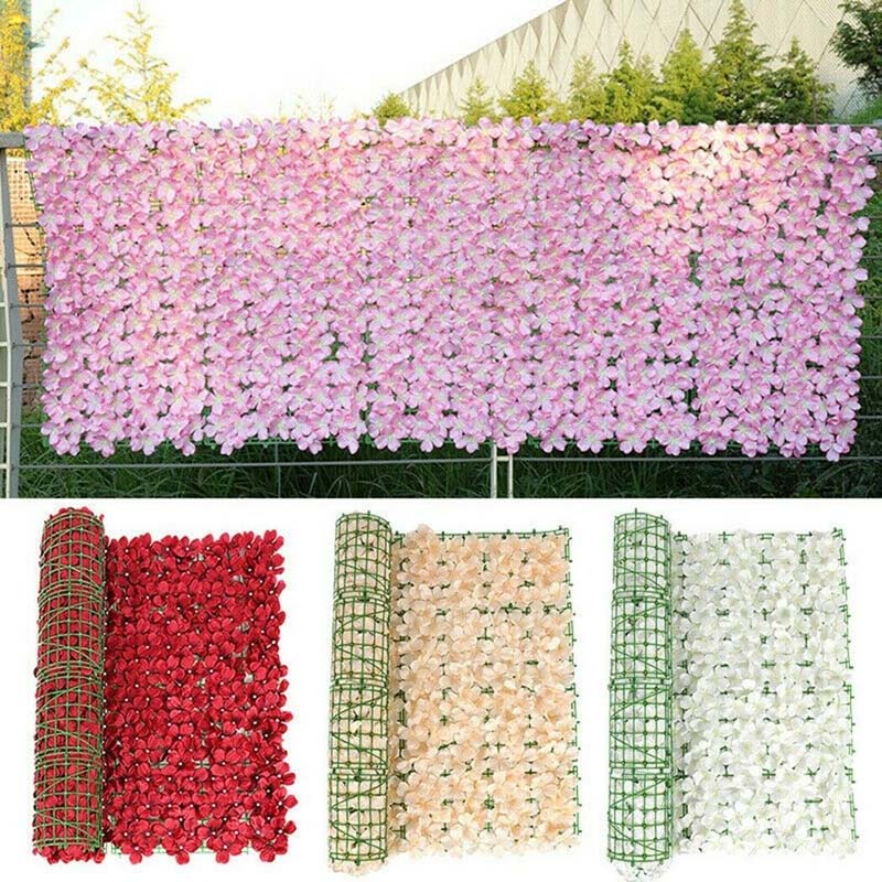 Buy Artificial Flower Trellis Screen Expanding Garden Fence Privacy