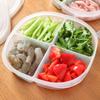Four-Compartment Fresh-Keeping Storage Box: Freezer-Safe, Sealed for Classified Onion, Ginger, and Garlic Storage Without Flavor Mixing.