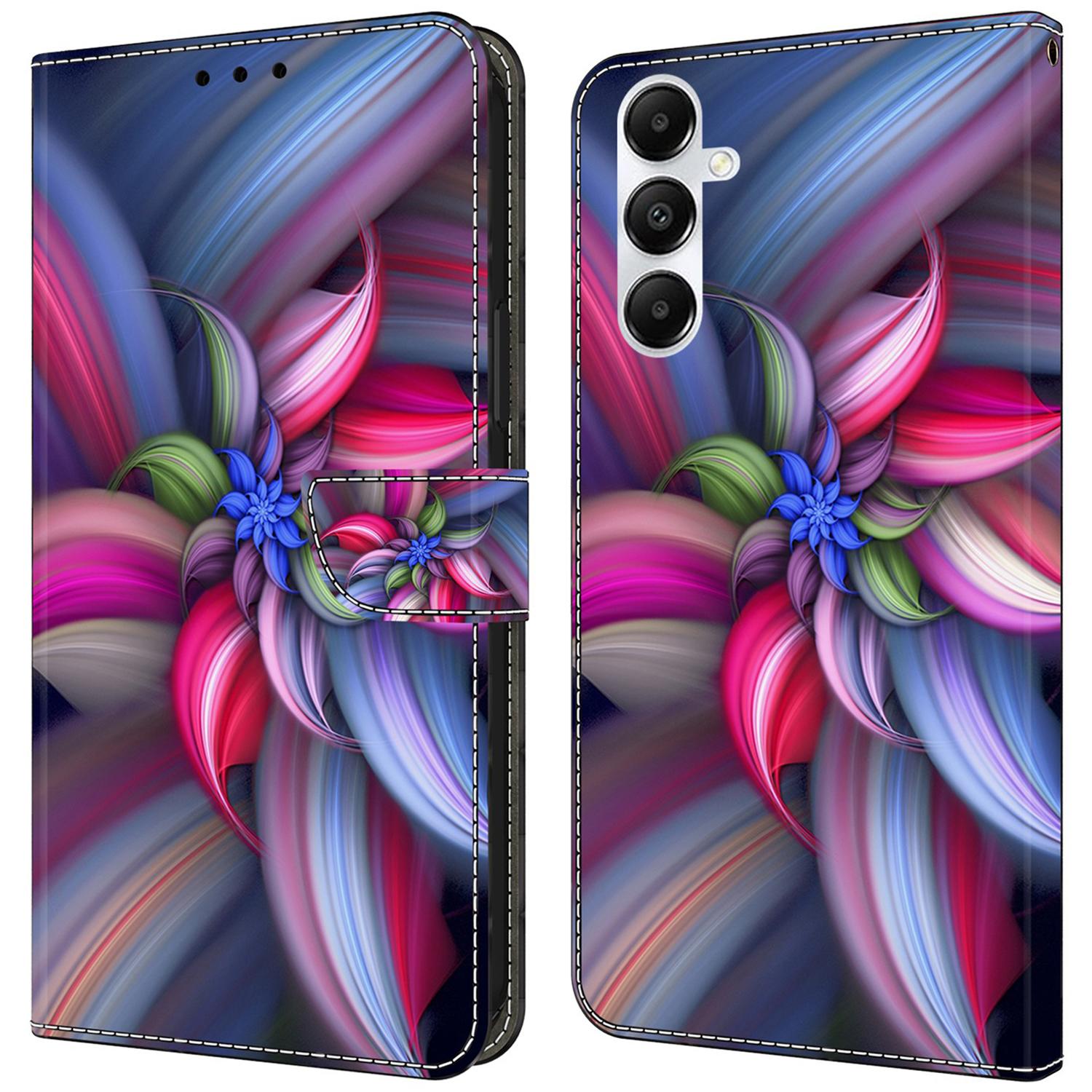 

Для Samsung Galaxy A35 5G Магнитный чехол с 3D-принтом Кожаный чехол для телефона Colorful Flowers